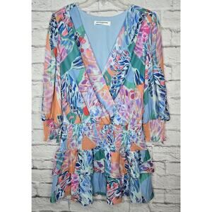 Amanda Uprichard Arber Mini Dress in Papillon medium tropical resort vacation